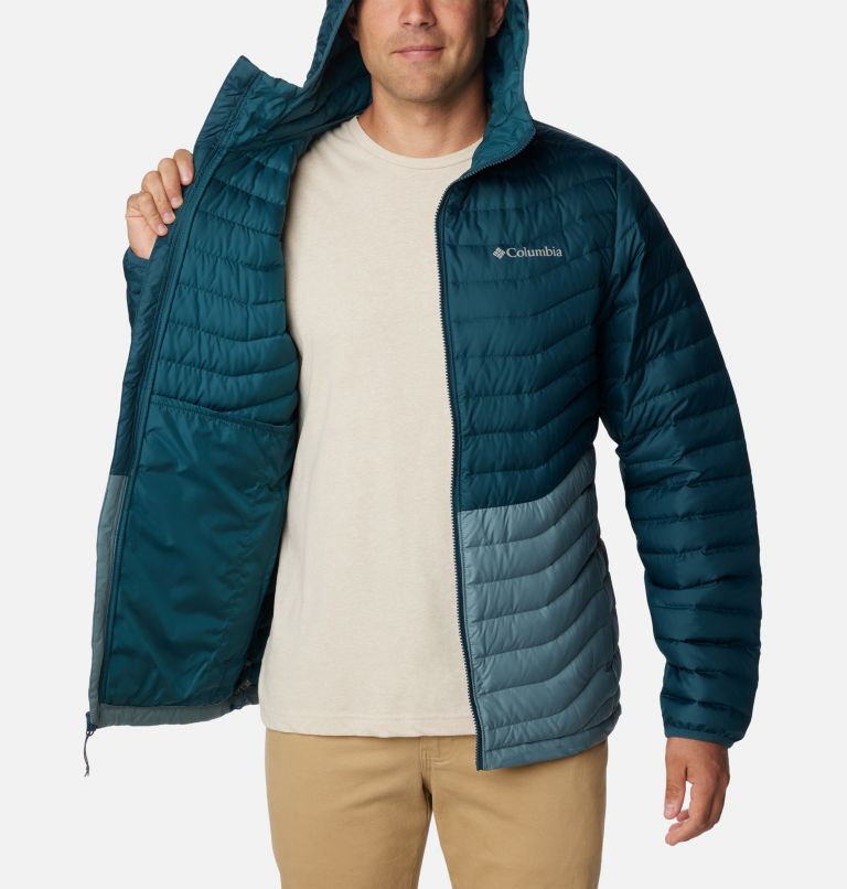 Men's Westridge Down Hooded Jacket, Color: Metal, Night Wave, image 5