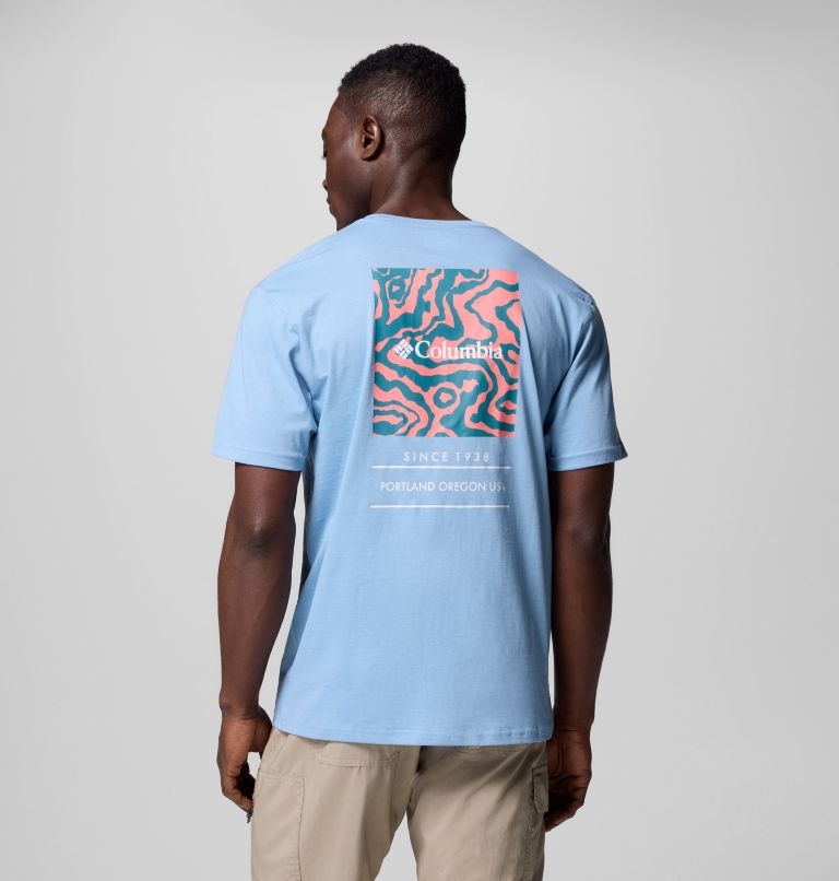 T-shirt Graphique Barton Springs Homme, Color: Ripple Blue, Alpenglow, image 1