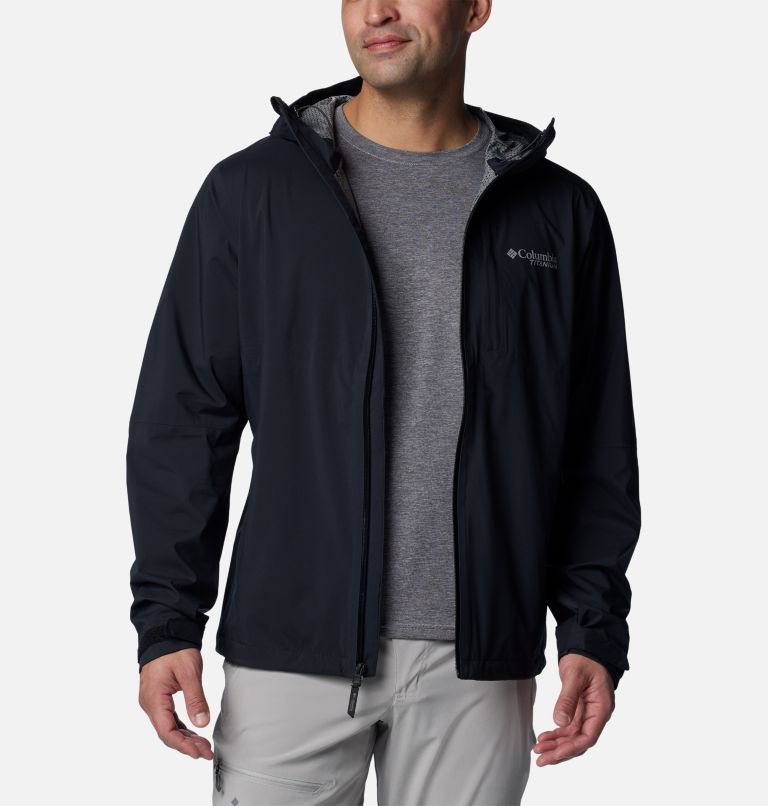 Men's Ampli-Dry II Waterproof Hiking Shell Jacket, Color: Black, image 11