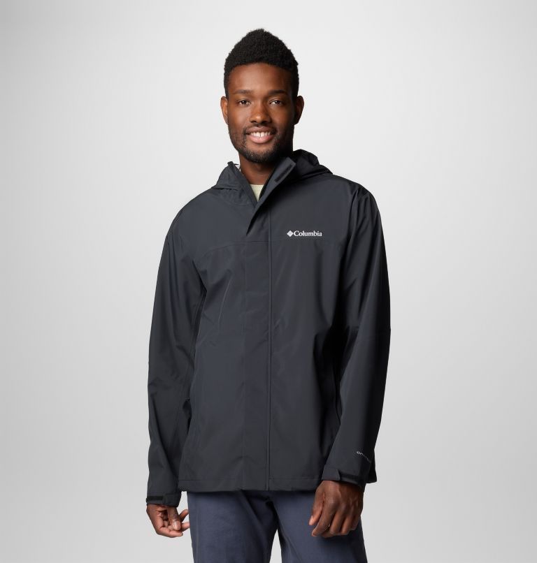 Men's Wahkeena Falls II 3L Waterproof Hiking Shell, Color: Black, image 1