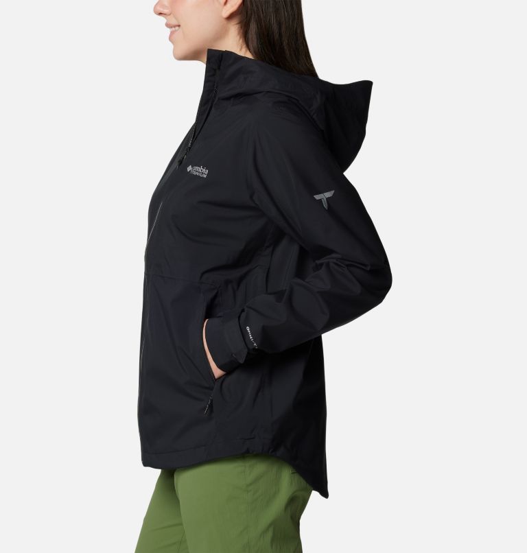 Women's Ampli-Dry II Waterproof Hiking Shell Jacket, Color: Black, image 3