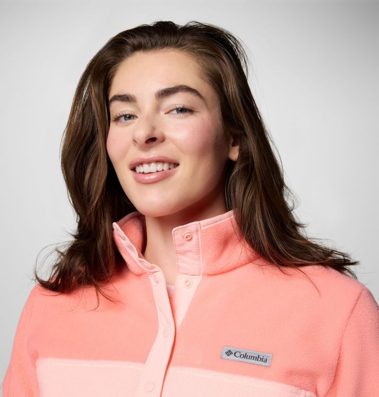 Sweat polaire pressionné Benton Springs femme, Color: Pink Sand, Alpenglow, image 4