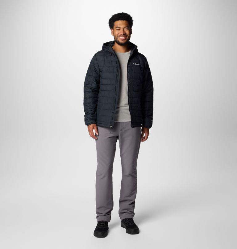 Men’s Powder Lite II Hooded Insulated Jacket, Color: Black, image 3