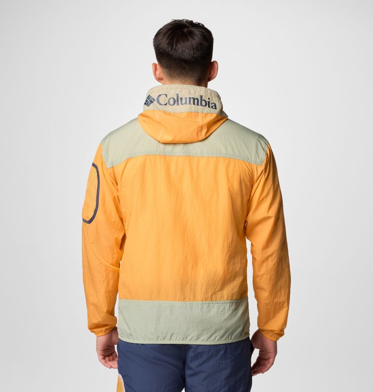 Men's Challenger Windbreaker Anorak, Color: Summer Orange, Safari, image 3