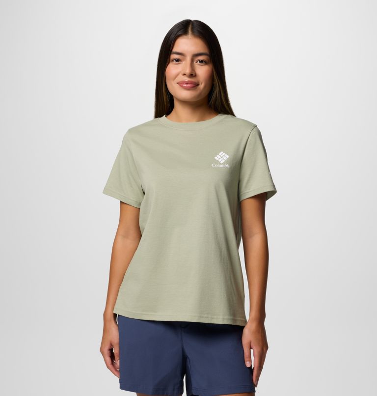 Rolling Bend T-Shirt mit Grafik für Frauen, Color: Safari, Stacked Gem, image 1