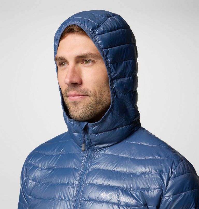 Powder Pass Hybrid Puffer-Jacke mit Kapuze für Männer, Color: Dark Mountain, Collegiate Navy, image 5