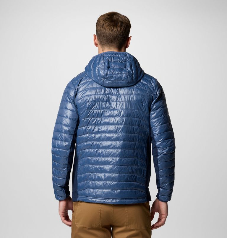 Powder Pass Hybrid Puffer-Jacke mit Kapuze für Männer, Color: Dark Mountain, Collegiate Navy, image 3